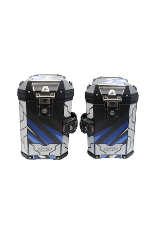 Gp Kompozit Dsn08 Universal 40 Lt X 2 Desenli Alüminyum Motosiklet Yan Çanta Seti Diğer