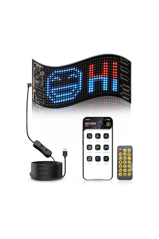 Hymark Programlanabilir 17x7cm Matrix Kayan Yazı Emoji Led Ekran