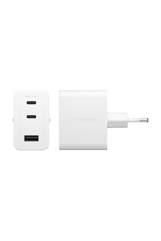 Empower By Panzerglass Grand Prix 2 X Usb-c + Usb-a 70w Ab Fiş Yüksek Hızlı Çoklu Şarj Cihazı
