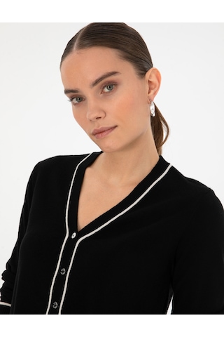 Pierre Cardin Kadın Siyah Hırka Triko 50316344-vr046 Siyah