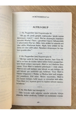 Münebbihat Uyarılar Ibni Hacer El-Askalani Bahar
