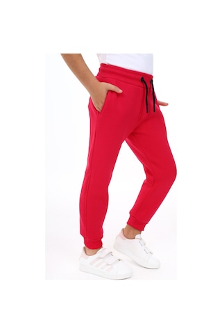 Toontoy Kız Çocuk Baskılı Beli Paçası Lastikli Cepli Basic Jogger Eşofman Altı 3 İplik Şardonlu Fuşya