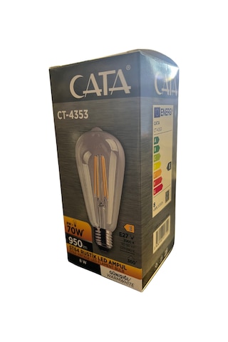 Cata Ct-4353 St64 Rustik Led Ampul 8w Günışığı - 5 Li Paket