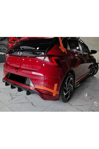 Hyundai İ20 Arka Ek Plastik Siyah Difüzör 2019+ Arka-bodykit-ek-karlık