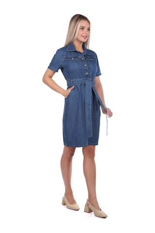 Banny Jeans Kemer Detaylı Jean Elbise 001