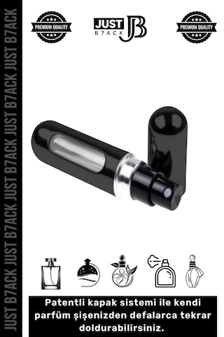 Parfümşişesi Şişesinden Doldurulabilir Taşınabilir Çanta İçi Mini Cep Parfüm Şişesi 5 Ml X 5 Adet