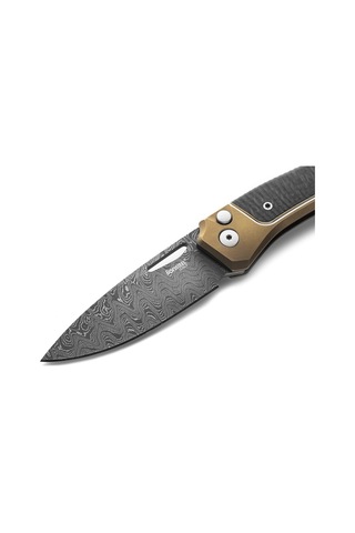 Lionsteel Twain Damascus - Bronze Titanium / Carbon Fiber Çakı Bronz