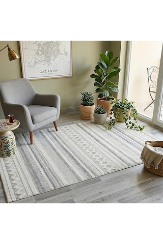 Nature Pamuk 30 Yıkanabilir Halı Modern Kilim Oturma Odası Salon Mutfak Balkon Yolluk Halısı C102a Krem