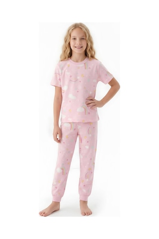 Modanino Kız Çocuk Pijama Takımı %100 Pamuk 3-13 Yaş 12714ıs Pembe