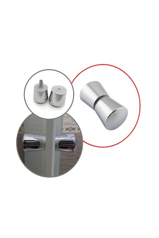 Ayrıntıshop Duşakabin Cam Kapı Kırılmaz Metal Krom Kaplamalı Kulplar 1. Kalite Krom