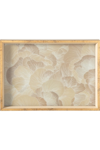 Mudo Home Shıne Dekoratif Tepsi 31x42 Cm Krem