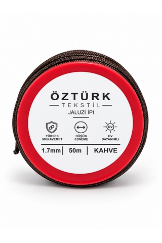 1.7 Mm Jaluzi, Stor Ve Katlamalı Perde İpi 50 Metre Polyester Kahverengi