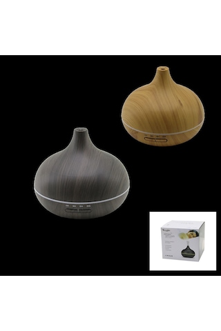 500ml Ahşap Desenli Aroma Diffuser Hava Nemlendirici - Kumandalı, Led