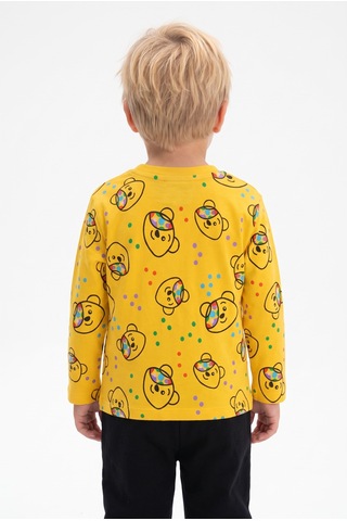 Minipomes Erkek Çocuk Little Tedy Penye Sweatshirt Sarı Sari