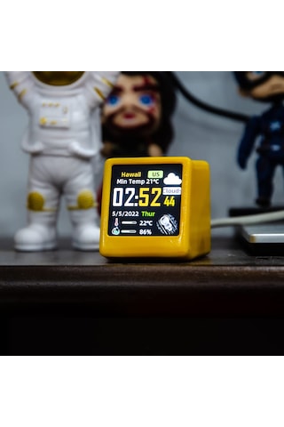 Hymark Akıllı Mini Hava Durumu İstasyonu 1.54 İnç Led Lcd 28x28mm