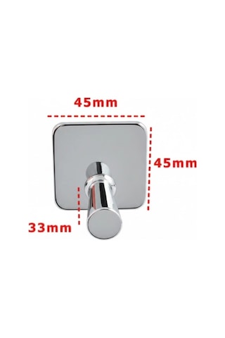 Glare Konik Kendinden Yapışkanlı Askılık Tekli Krom 4 Lü Paket Krom