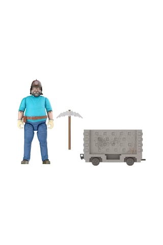 Minecraft Minecart İle Muhteşem Kaçış Oyuncak Seti Steve Figür Jgp20 Steve