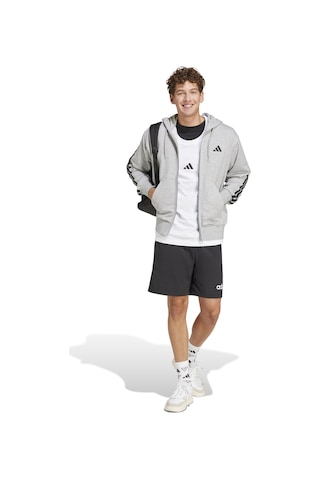 Adidas M 3s Ft Fz Hd Gri Erkek Fermuarlı Sweatshirt Gri