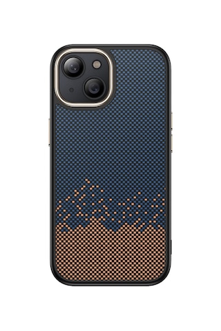 Nourthkiingdom Apple Uyumlu iPhone 14 Plus Kılıf M-safe Şarj Özellikli Karbon Fiber Görünümlü Nrtk Antina Kapak - Gri Gri