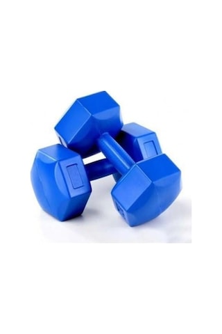 Can Sport Dambıl Seti 4 Kg X 2 Adet 8 Kg Köşeli Mavi Plastik Ağırlık Seti