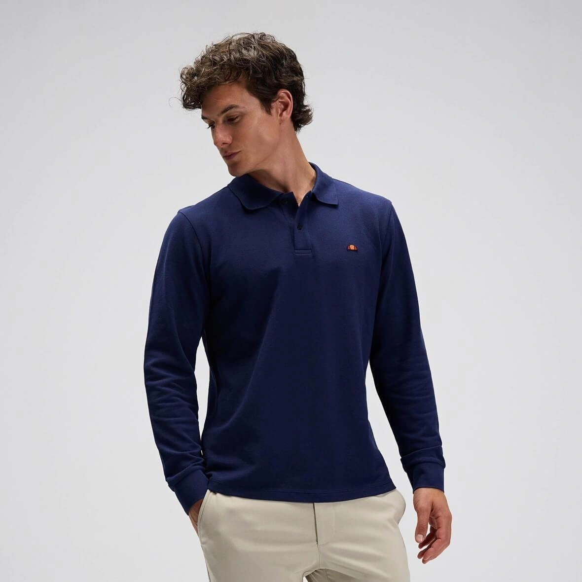 Ellesse Em582-nv Erkek Polo Yaka Sweatshirt - Lacivert Lacivert