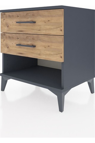 Hyperion Komodin 2 Çekmeceli 60x44x64 Antrasit-çam Antrasit