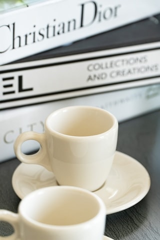 Heda Porselen 6'lı Porselen Espresso Takımı Kırık Beyaz
