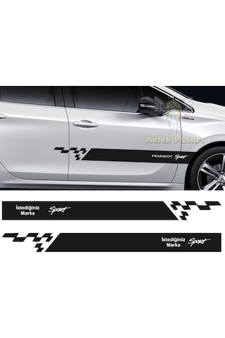 Istediğiniz Marka Sport Araba Sticker Sağ Sol Set