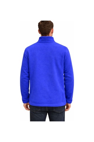 Mekaizen Unisex Polar Ceket Fermuarlı, 3 Cepli Ve Sıcak Tutar Mavi