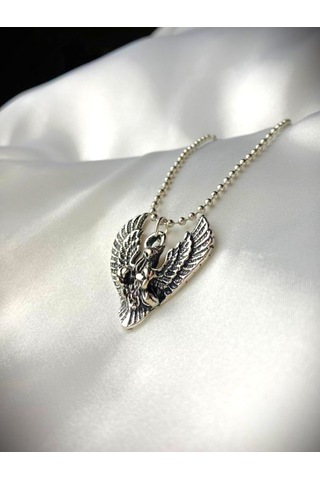 Gotik Kartal Pençe Gümüş Kaplama Erkek Kadın Kolye Çok REnkli