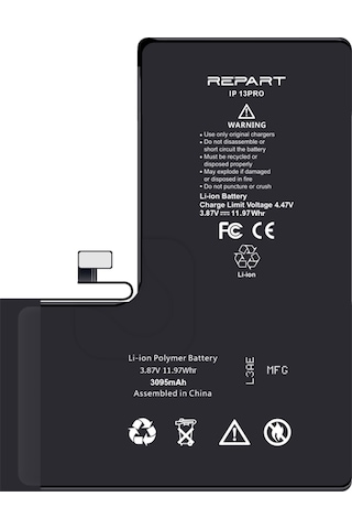 İphone 13 Pro Uyumlu Güçlendirilmiş Yüksek Kapasite Batarya - 3095 Mah