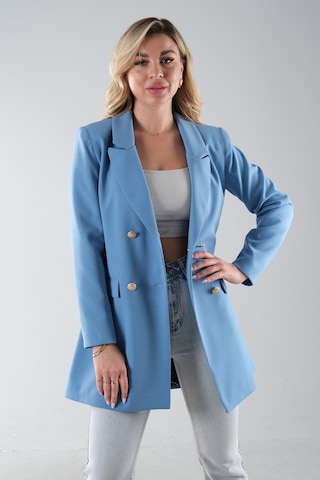 Feminist Bebe Mavi Astarlı Düğme Kapamalı Blazer Ceket 0105123.449 Bebe Mavi