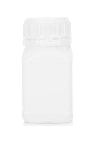 Plastik Kare Şişe Kilit Kapaklı Sızdırmaz Numune Şişesi 250 ML 5 Adet
