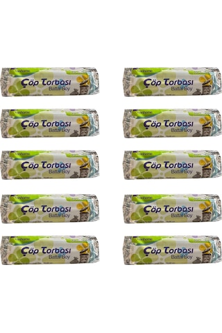 Canhome Büyük Boy Çöp Torbası 10 x 10'lu Mavi 75 x 90 CM