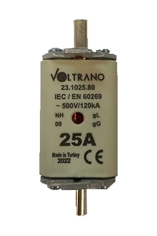 Voltrano Kale Porselen 25a 00 Boy Bıçaklı Sigorta Buşonu Nh00