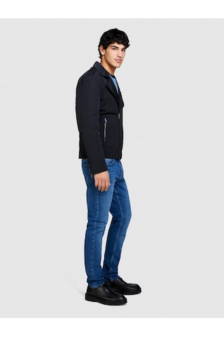 Sisley Streç Pamuklu Kemer Delikli Düz Paça Slim Fit Denim Pantolon Erkek Siyah Mix Pantolon - 324p4mqbse00o