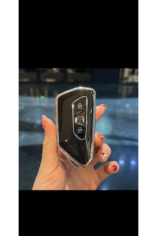 Volkswagen Yeni Golf 8 Passat B9 Superb Anahtar Koruma Kılıfı Siyah Renk