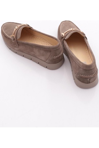 Dgn 5604-6 Kadin Loafer Ayakkabi Vizon Süet