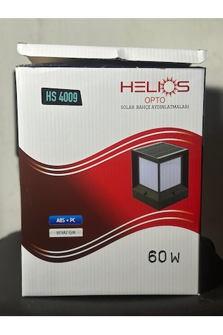 Helios 60w Solar Set Üstü Kumandalı Beyaz Işık Güneş Enerjili Bahçe Aydınlatması 60w Hs-4009