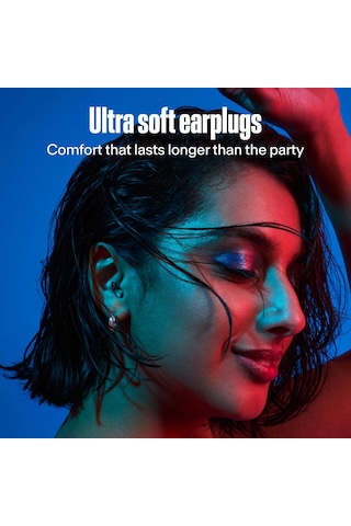 Alpine Partyplug Müzik Kulak Koruma Tıkaçları, 19 Db Gürültü Azaltma Siyah
