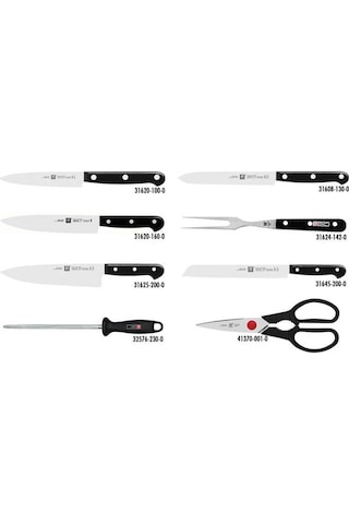 Zwilling 316650000 Twin Gourmet 9 Parça Blok Bıçak Seti Siyah