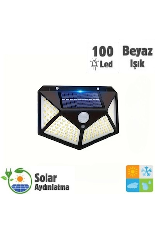 Hb-100 Model 100 Led Solar Hareket Sensörlü Güneş Enerjili 3 Mod