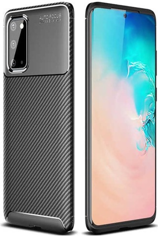 Samsung Uyumlu Galaxy S20 Kılıf Zore Negro Silikon Kapak-Siyah