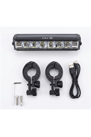 6 Led Bisiklet Farı Elektrikli Scooter Ön Far Çakar Işığı Gidona Bağlantılı Typec Şarjlı 1200 Lümen
