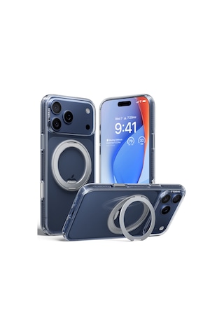 Torras Apple iPhone 17 Pro / 18 Pro Uyumlu O Stand R Fitness Serisi Magsafe Kılıf Şeffaf