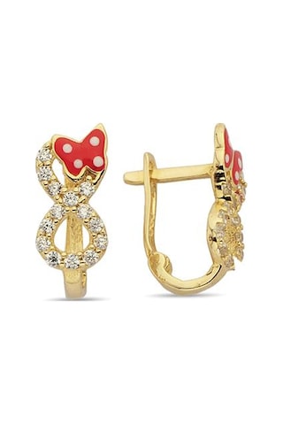 Altın Sonsuzluk Kelebek Taşlı - 722000021778 Açık Sarı Altın