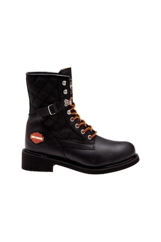 Harley Davıdson New Worker Erkek Sıyah Deri Bot Siyah