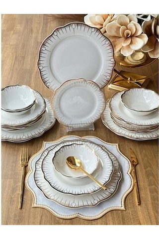 Rossev Yemek Takımı Bloom 24 Parça 6 Kişilik Diğer