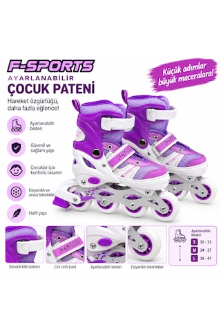 Ayarlanabilir Çocuk Pateni F-sports Mor