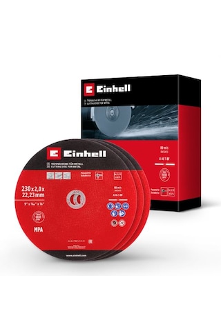 Einhell 3'lü İnce Metal Kesme Diski Seti, Ø 230 mm - 49711523